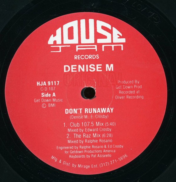 Denise M - Don't Runaway