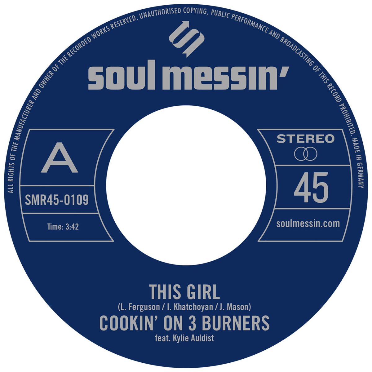 Cookin' On 3 Burners - This Girl b/w Four 'n Twenty