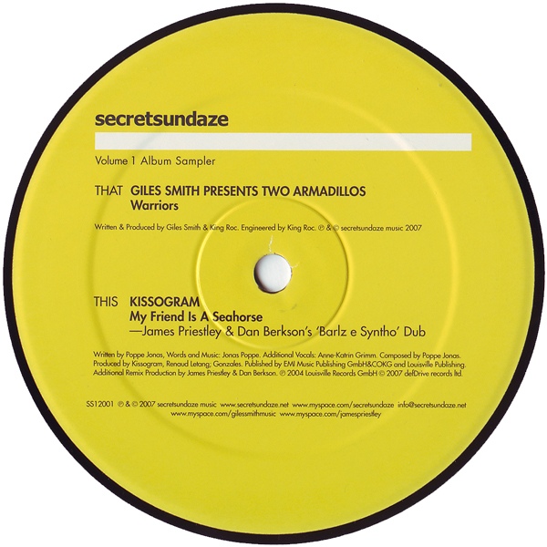 Giles Smith & James Priestley Presents Secretsundaze Volume 1 Album Sampler